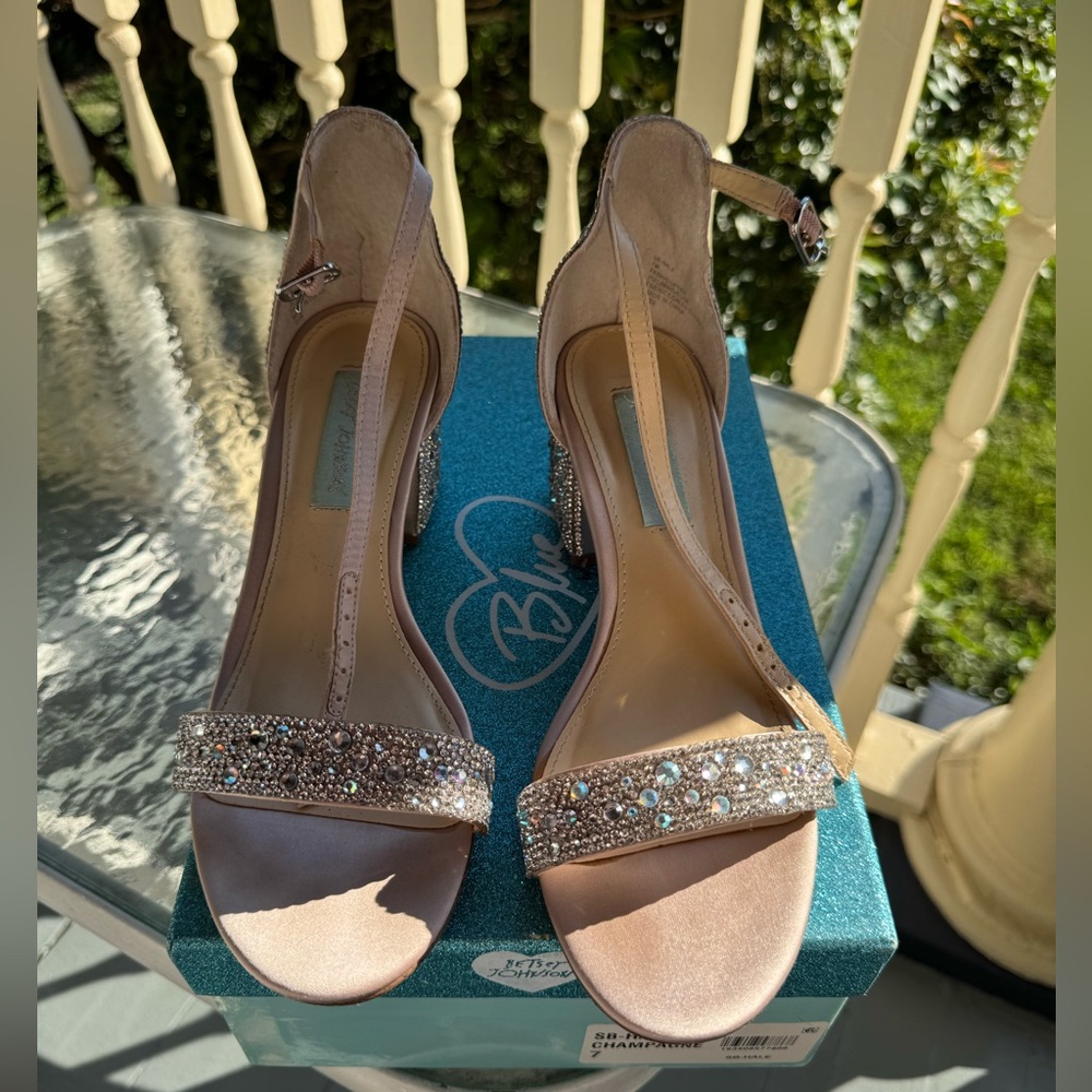 Betsey Johnson block heels.